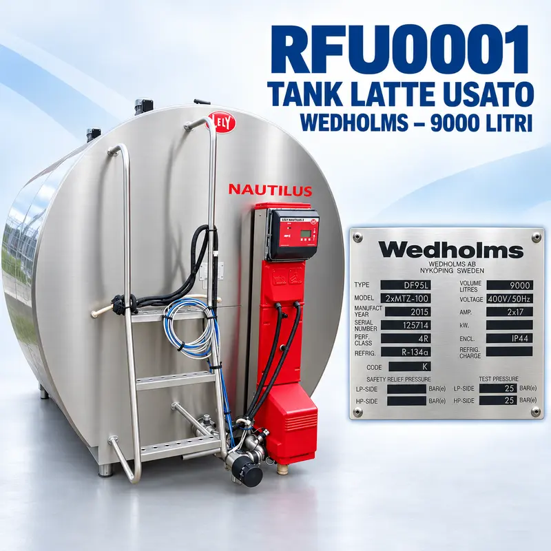 Tank latte usato Wedholms Nautilus 9000 litri | RFU0001