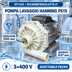 Pompa lavaggio Hanning PS15 3×400V per tank latte Packo – RF1245