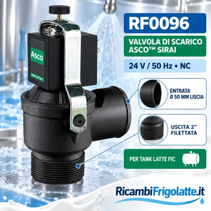 Valvola scarico ASCO Sirai D137 24V NC DN50 per tank FIC – RF0096