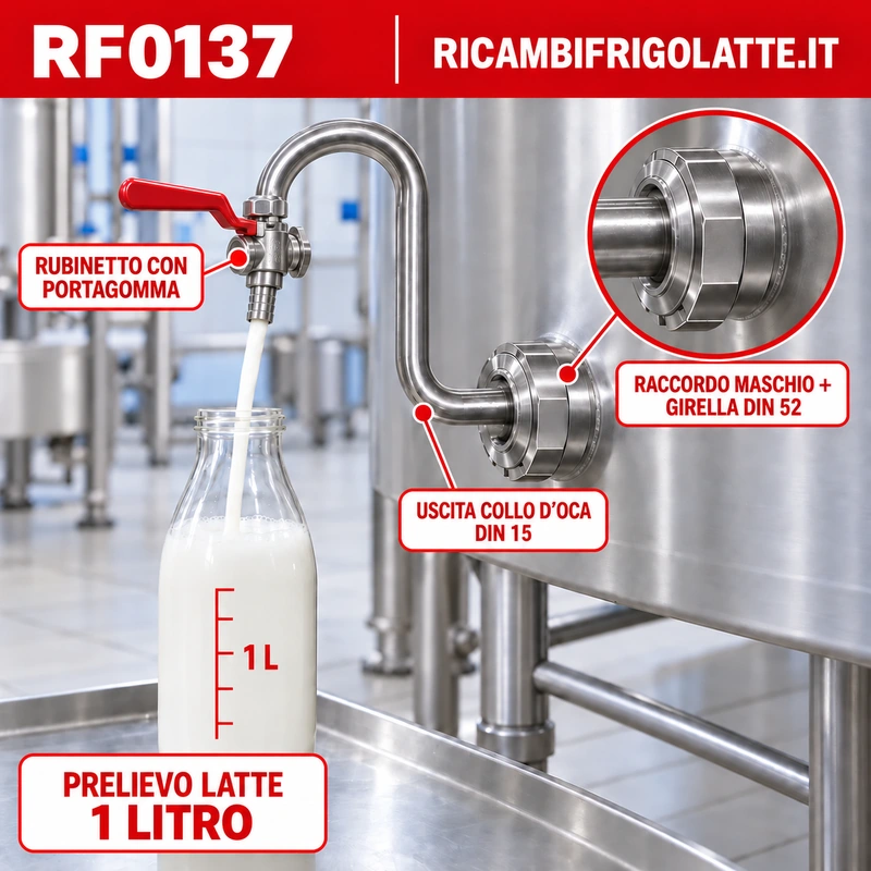RF0137 Collo d’oca DIN 52/DIN 15 con rubinetto