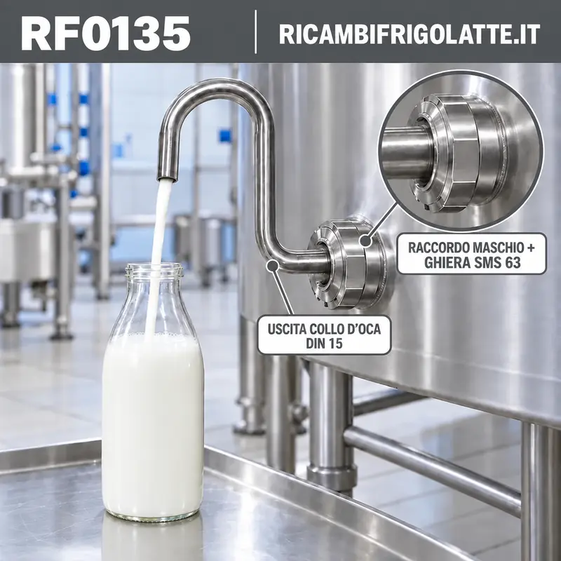 RF0135 Collo d’oca SMS 63 maschio uscita DIN 15