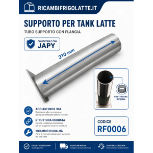 Piede supporto inox Japy RF0006 210 mm