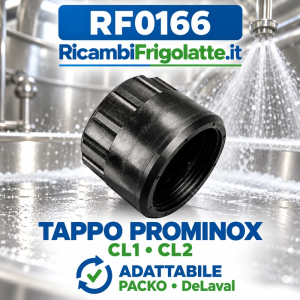 RF0166 Tappo Prominox CL1 CL2 adattabile Packo e DeLaval