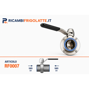 Valvola a farfalla inox SMS 51 RF0007