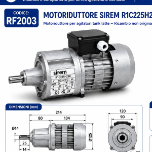 Riduttore RF2003 per agitatore serbatoio latte