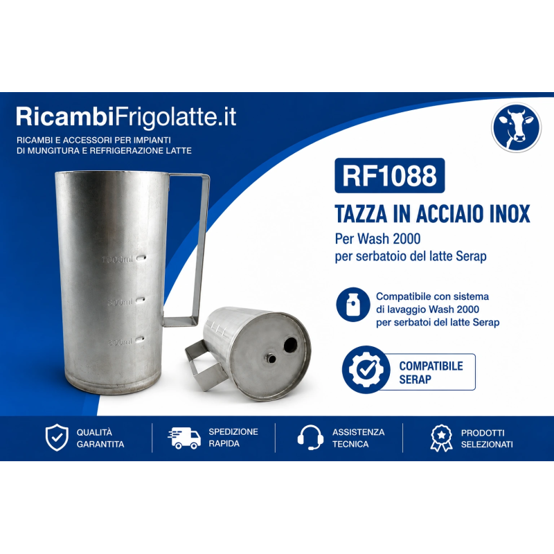 RF1088 Tazza inox detergente SERAP Wash 2000