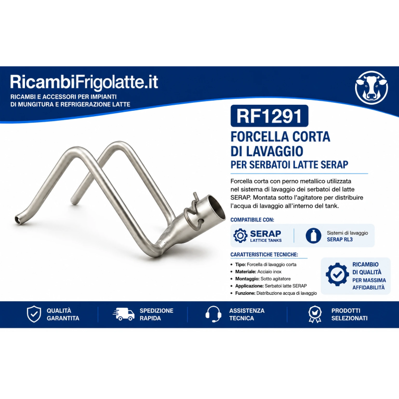 RF1291 Forcella lavaggio SERAP  serbatoio latte