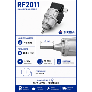 RF2011 Motoriduttore SIREM R1C245NP5B 30 RPM