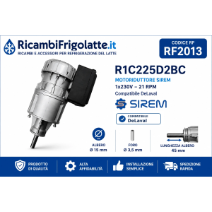 RF2013 Motoriduttore SIREM R1C225D2BC 21 RPM DeLaval