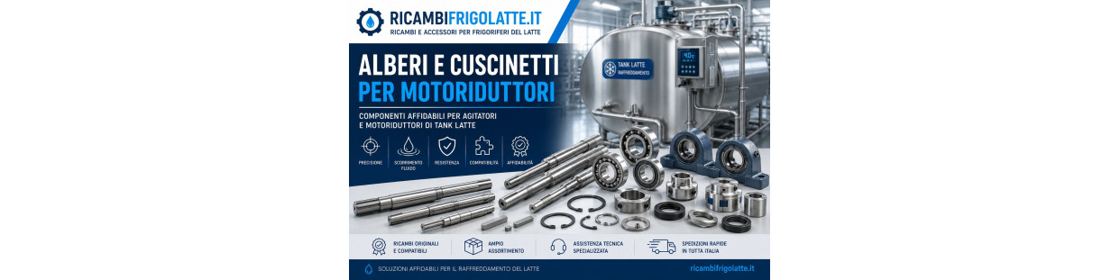 Alberi, Pale e Supporti per Agitatori Latte | RicambiFrigolatte.it