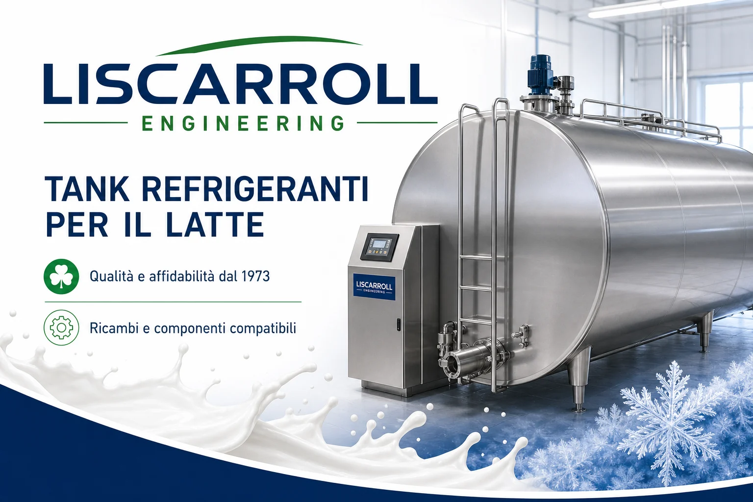 LISCARROLL: ricambi compatibili per tank refrigeranti latte