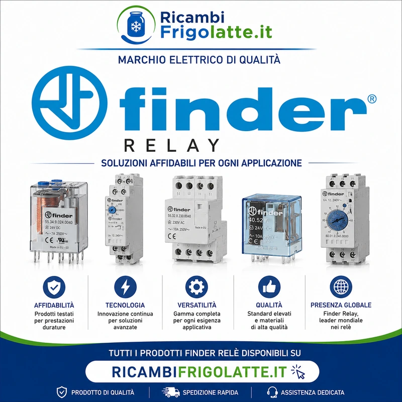 Finder relè e temporizzatori per tank latte | RicambiFrigolatte.it
