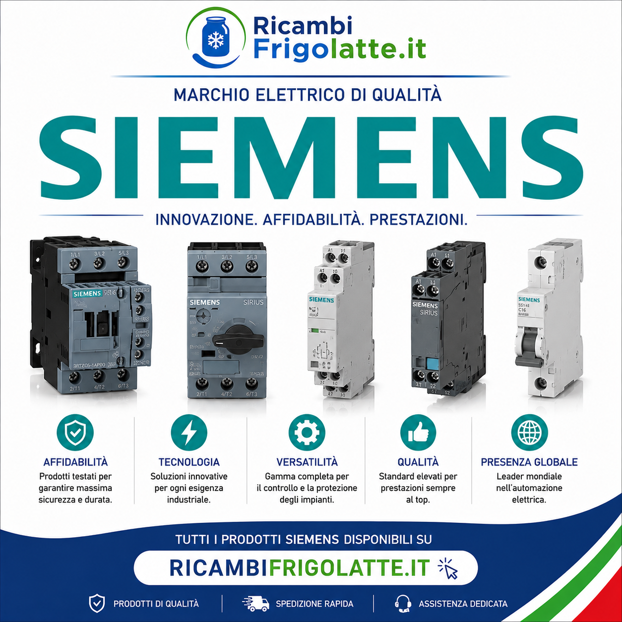Siemens componenti elettrici per tank latte | RicambiFrigolatte.it