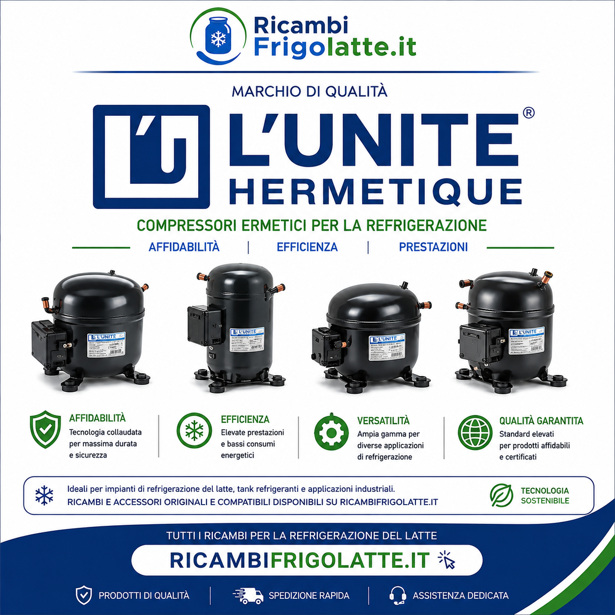 L’Unite Hermetique compressori tank latte | RicambiFrigolatte.it